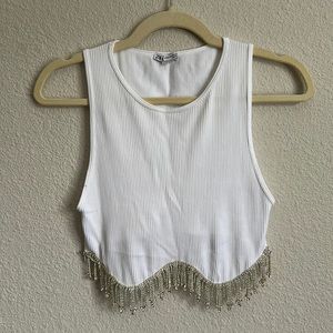 Zara rhinestone crop top